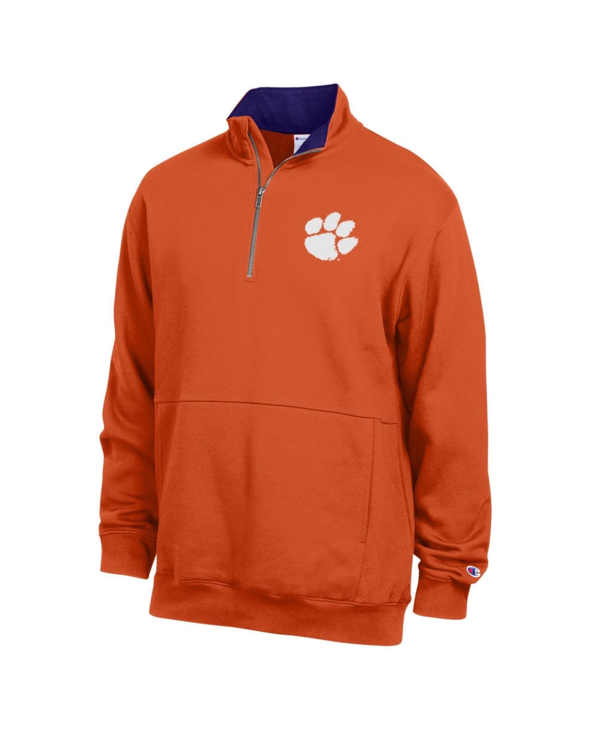 Champion Men's Orange Clemson Tigers Fleece Quarter-Zip Pullover - Orange