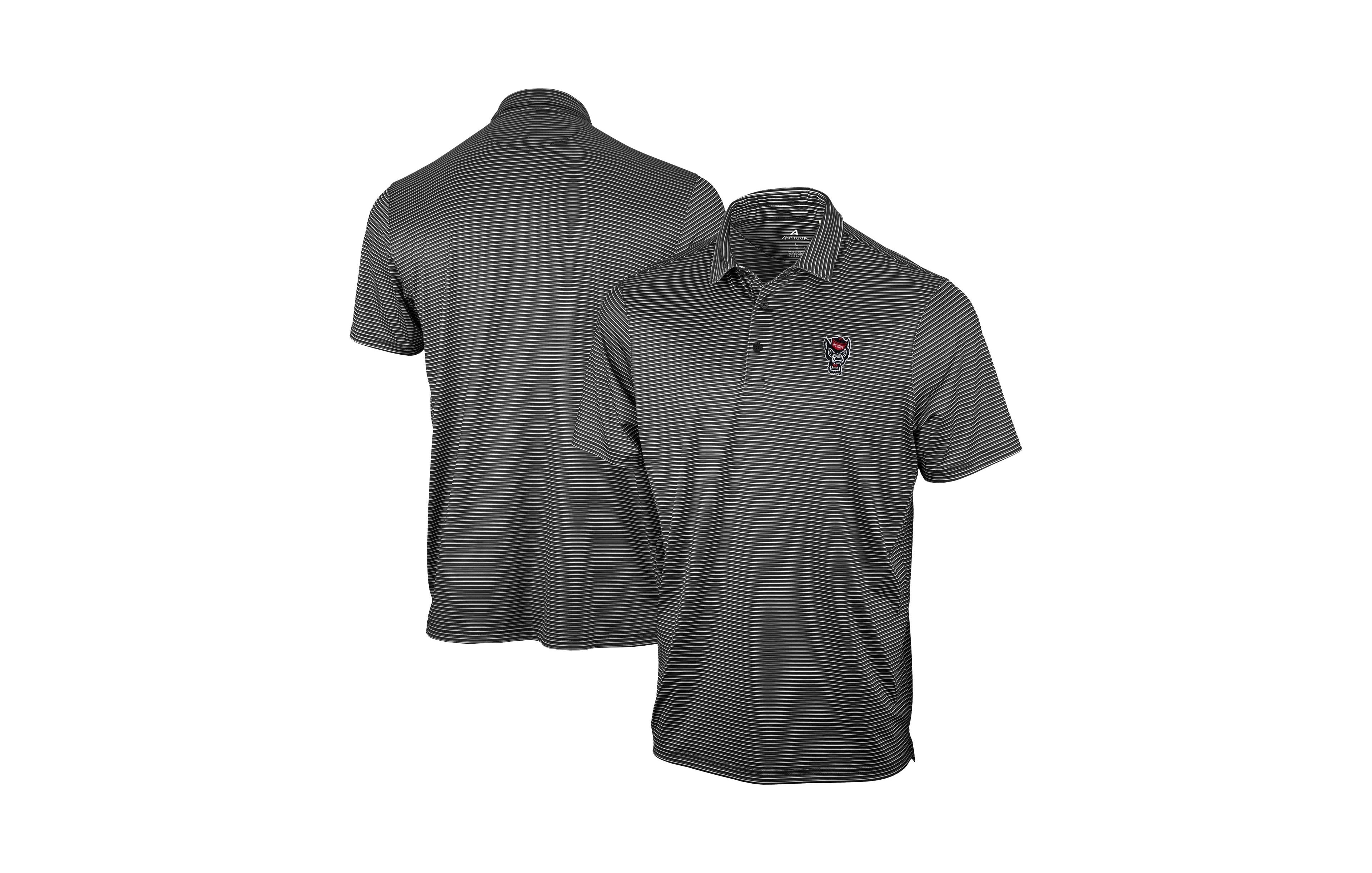 Antigua Men's Black Nc State Wolfpack Eager Polo Shirt