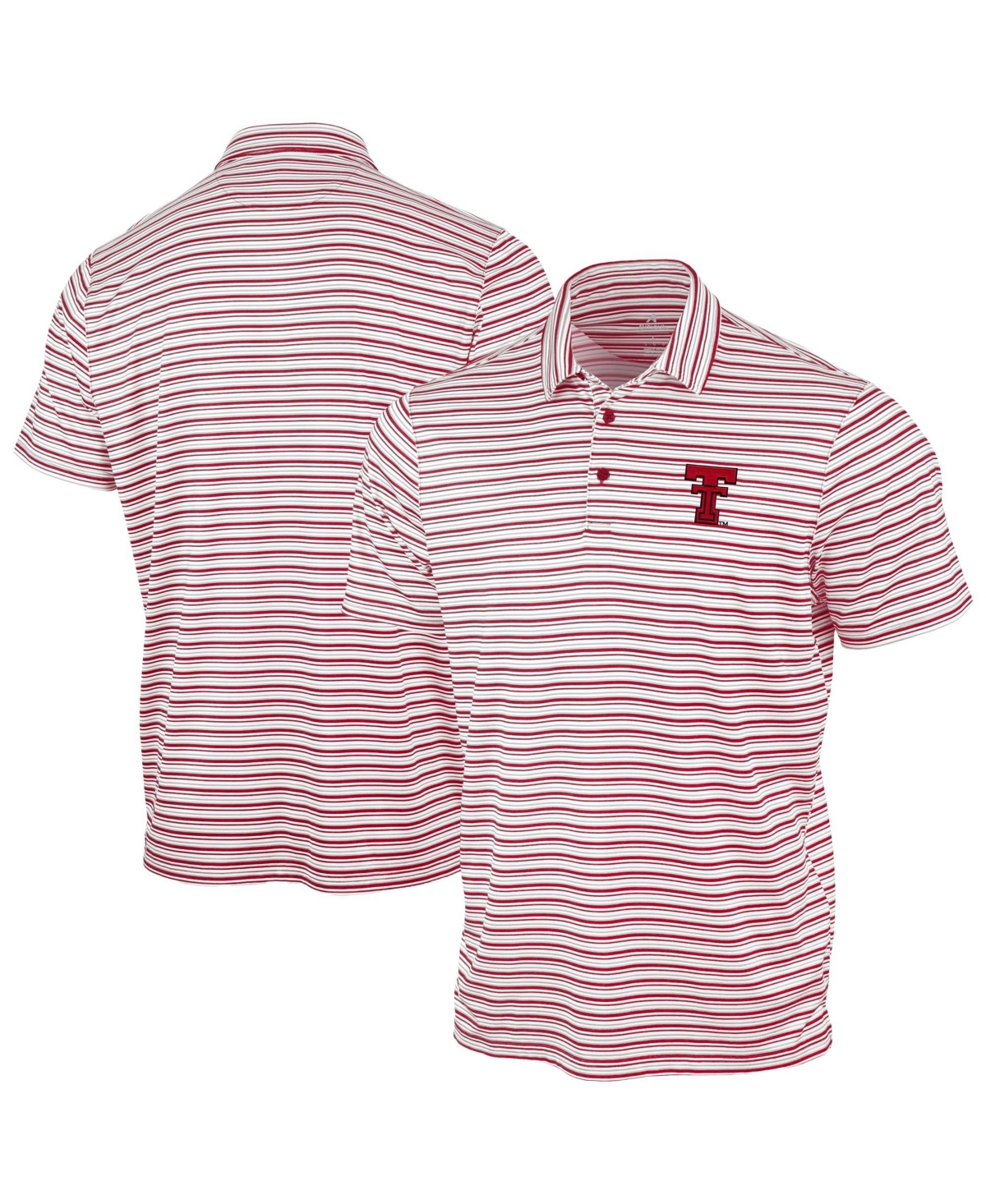 Antigua Men's Red Texas Tech Red Raiders Space Stripe Polo Shirt - Red