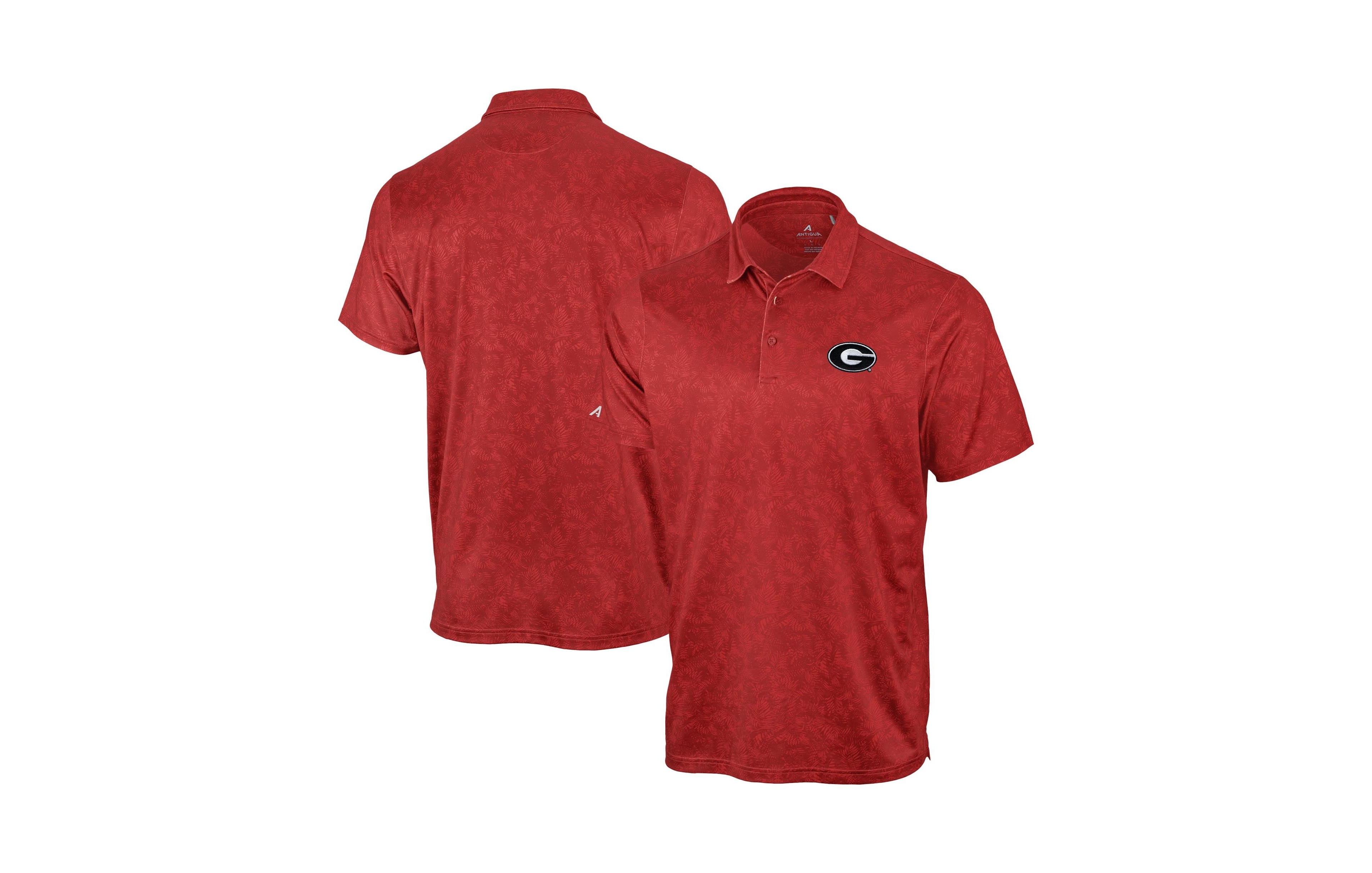 Antigua Men's Red Georgia Bulldogs Lush Polo Shirt