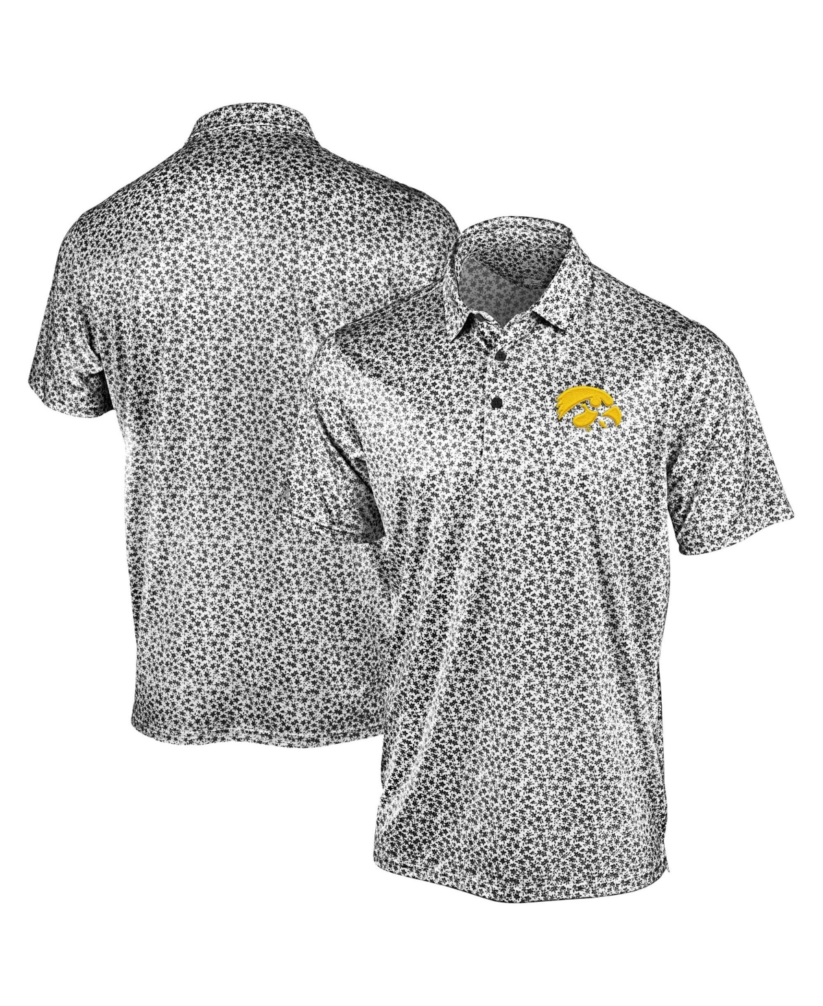 Antigua Men's Gray Iowa Hawkeyes Flourish Polo Shirt - Gray