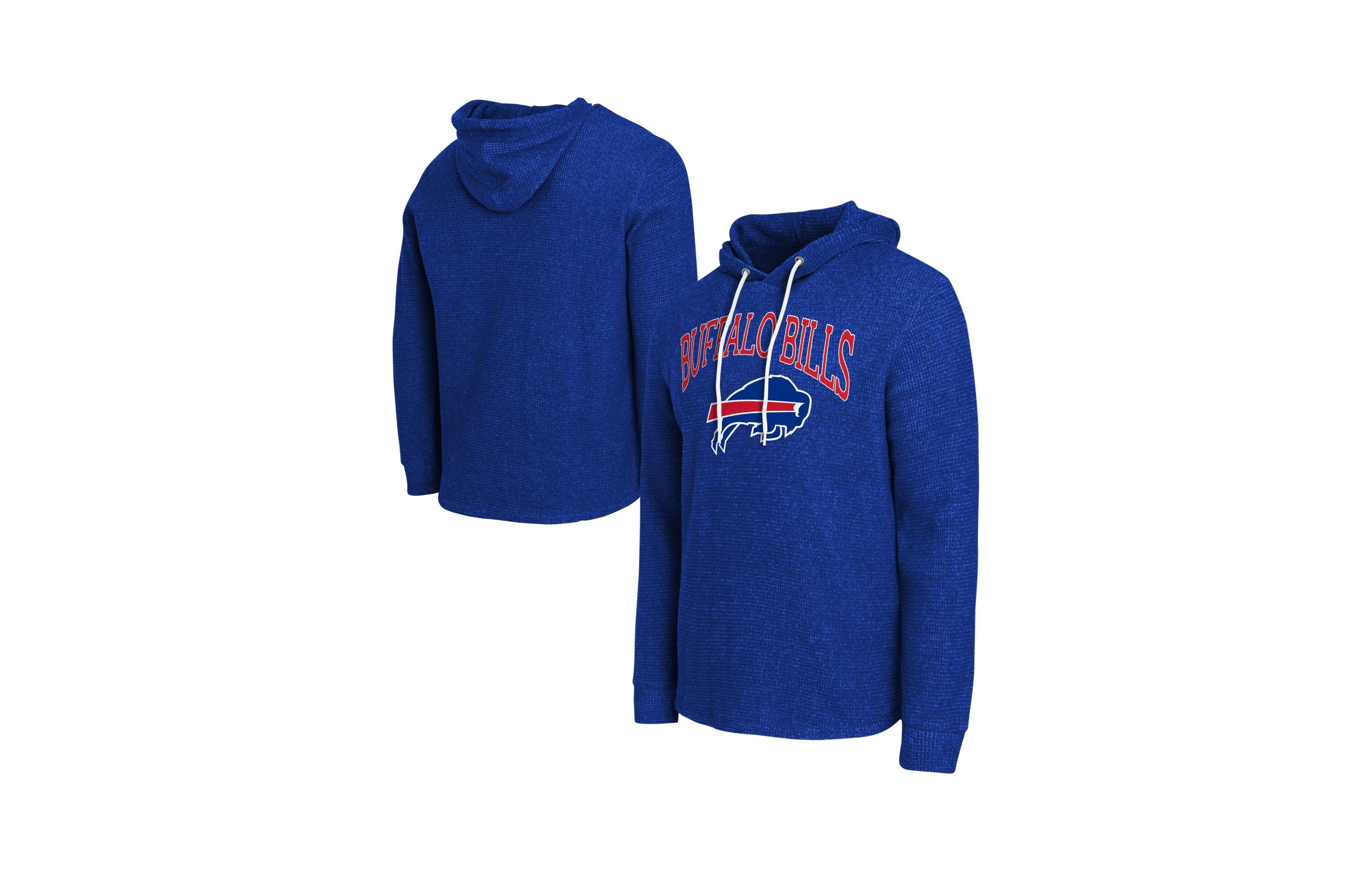 Darius Rucker Collection By Fanatics Men's Royal Buffalo Bills Waffle Knit Hooded Tri-Blend Long-Sleeve T-Shirt