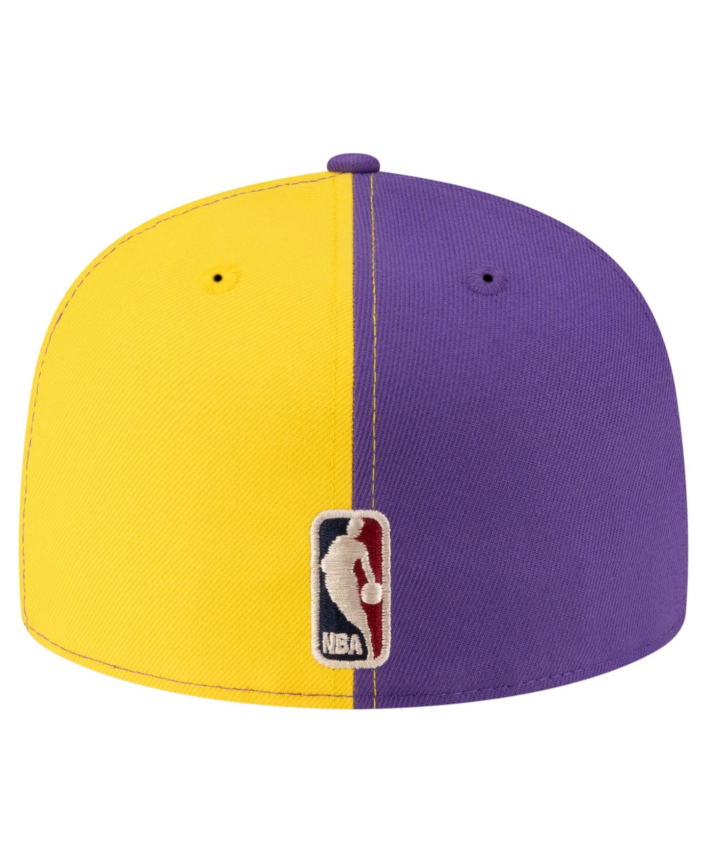 Мужская кепка New Era Gold/Purple Los Angeles Lakers 80s Throwback Pinwheel 59FIFTY Fitted Hat — фото 4
