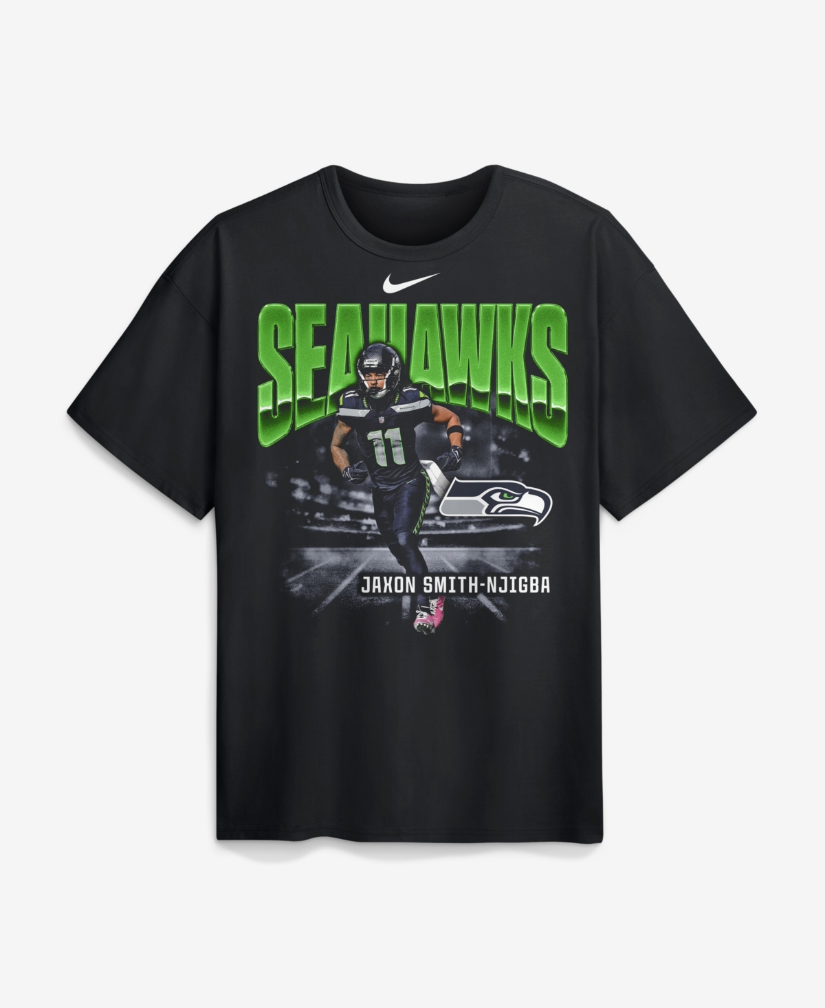 Nike Men's Jaxon Smith-Njigba Black Seattle Seahawks Player Graphic Max90 T-Shirt - Black