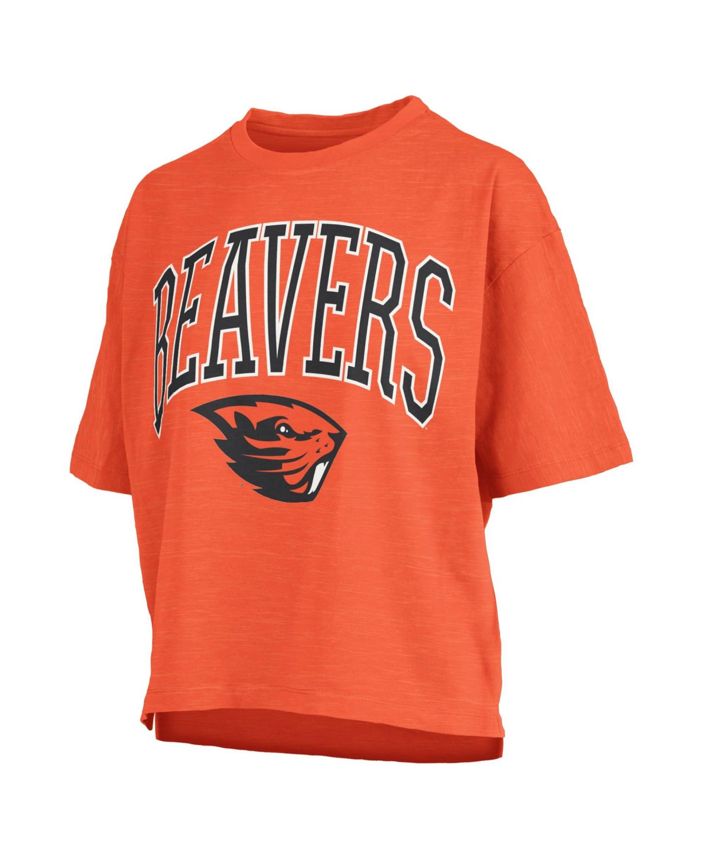 Женская футболка Pressbox Orange Oregon State Beavers Oversized Nelson Arch Over Logo Slub — фото 2