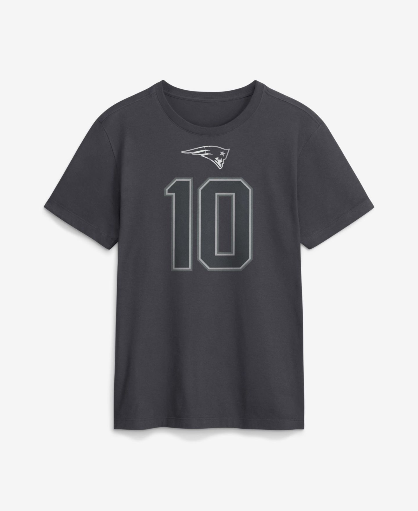 Мужская футболка Nike Drake Maye Anthracite New England Patriots Name & Number — фото 2