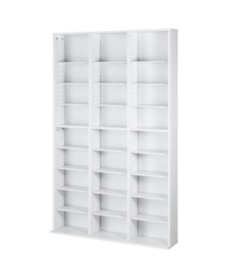 9-Tier 756-CD Engineered Wood Adjustable Shelves Media Storage Cabinet