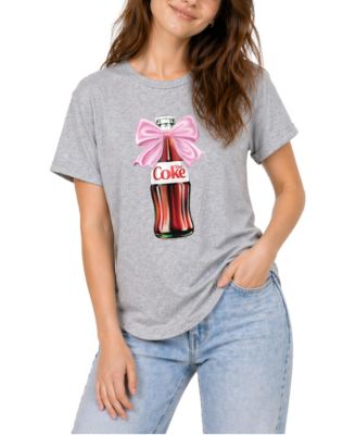 Juniors' Bottle Bow Graphic Relaxed Fit Crewneck T-Shirt