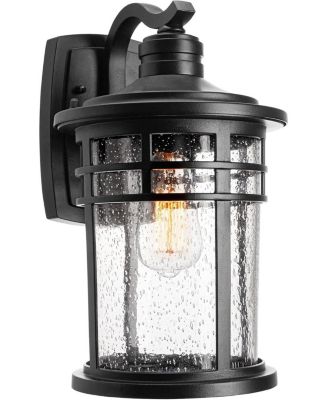 Outdoor Porch Lights Wall Mount 11.81 inches, Outdoor Light Fixtures Sconces Wall Lighting with Seeded Glass Waterproof (1 Pack)