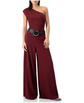 Women's One-Shoulder Wide-Leg Jumpsuit
