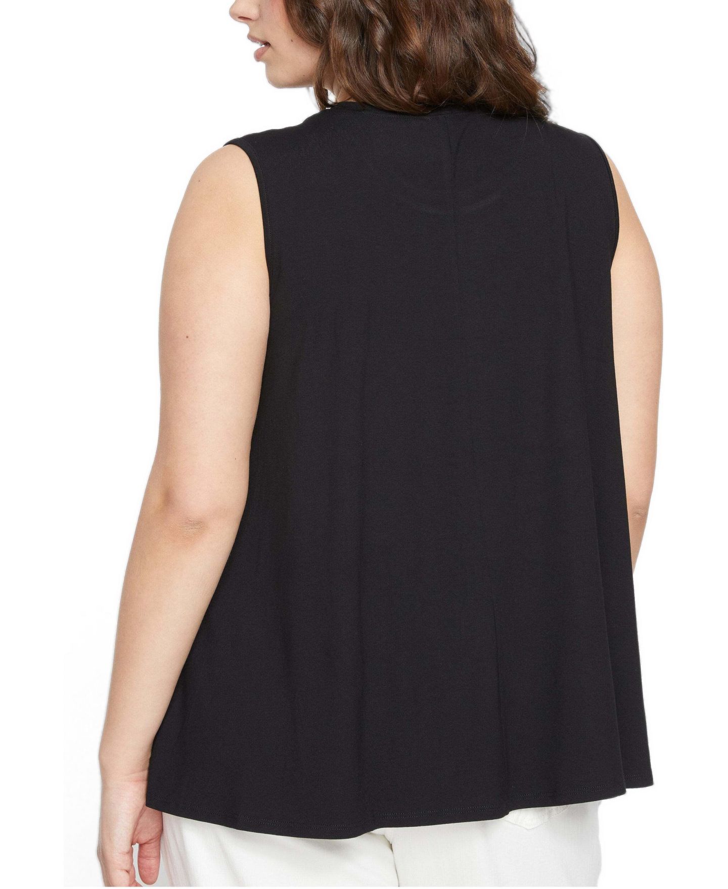 Женский топ Universal Standard Plus Size Heatwave Divine Flared Sleeveless, цвет: Чёрный — фото 2