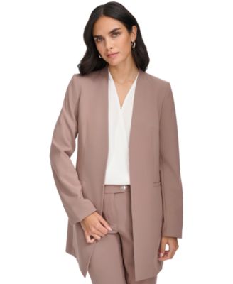Women's Roll Sleeve Open Front Blazer