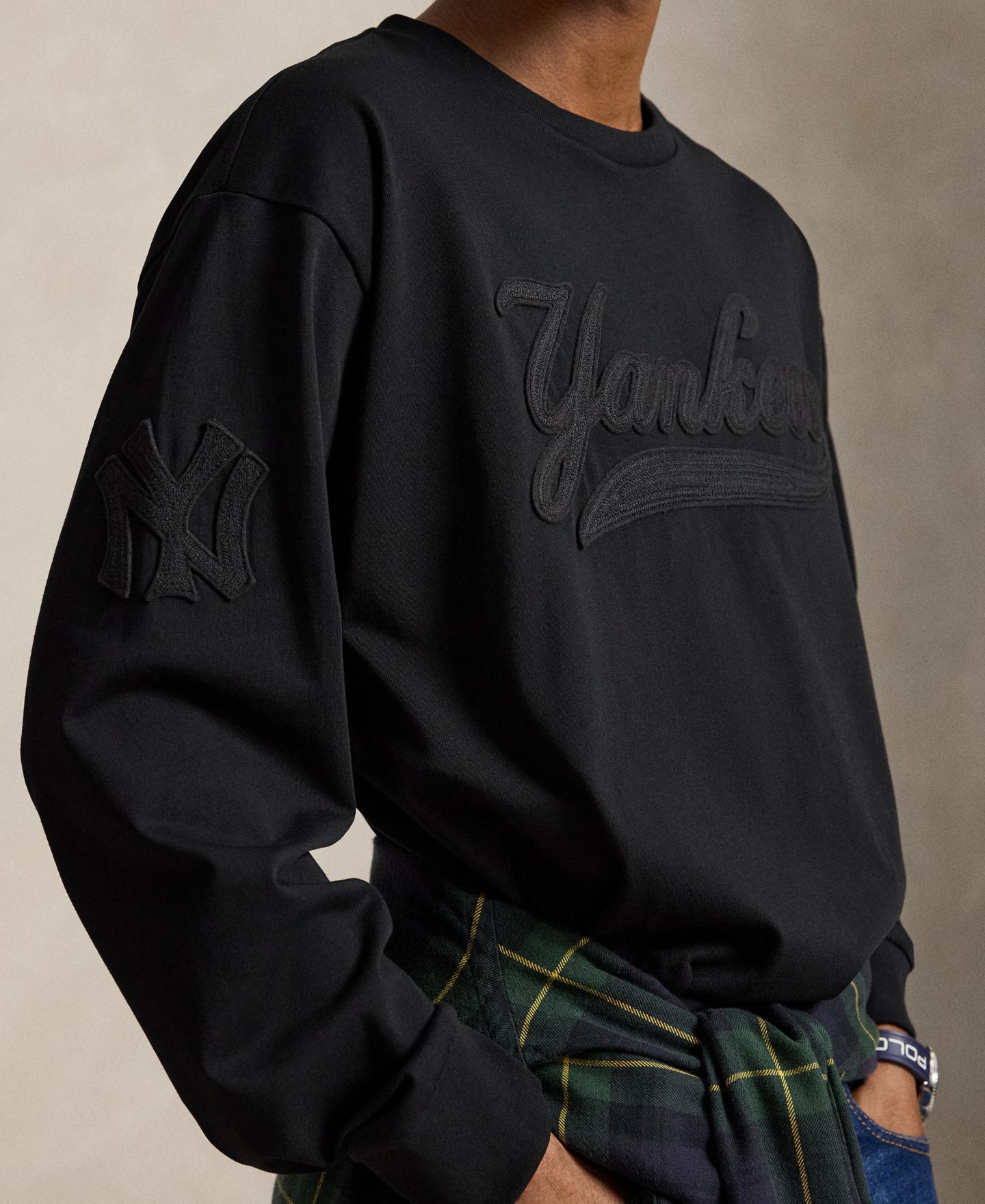 Мужская футболка Polo Ralph Lauren Yankees, цвет: Чёрный — фото 3