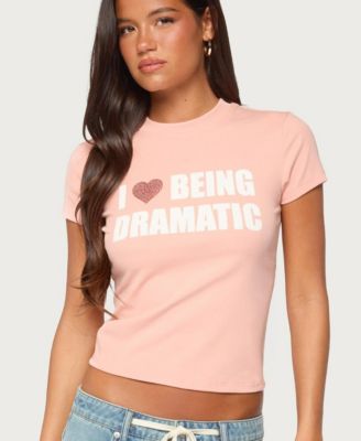 Women's Drama Queen Rhinestone T Shirt