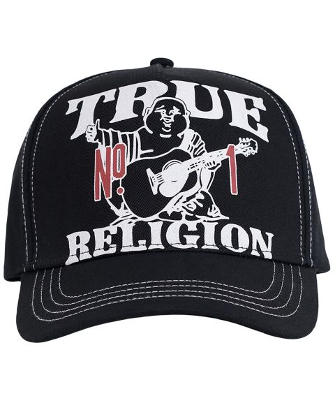 Мужская кепка True Religion Snapback Buddha Logo, цвет: Угольно-чёрный