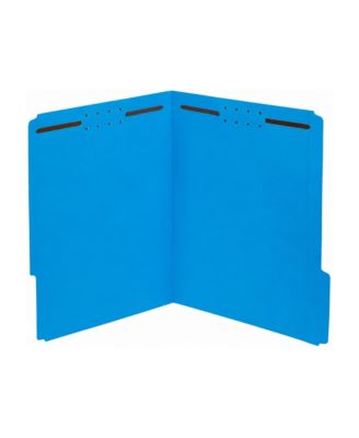 Heavy Duty Fastener File Folders with Reinforced Top Tabs Durable Prongs for Office Medical Files