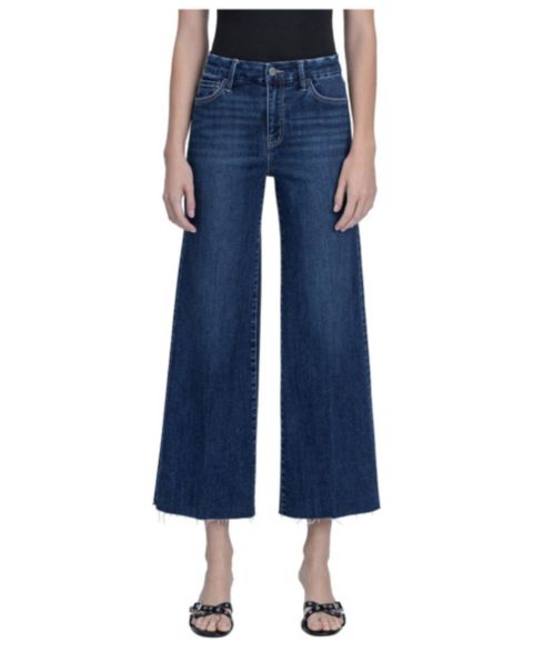 Женские джинсы Flying Monkey High-Rise Wide-Leg Cropped, цвет: Синий
