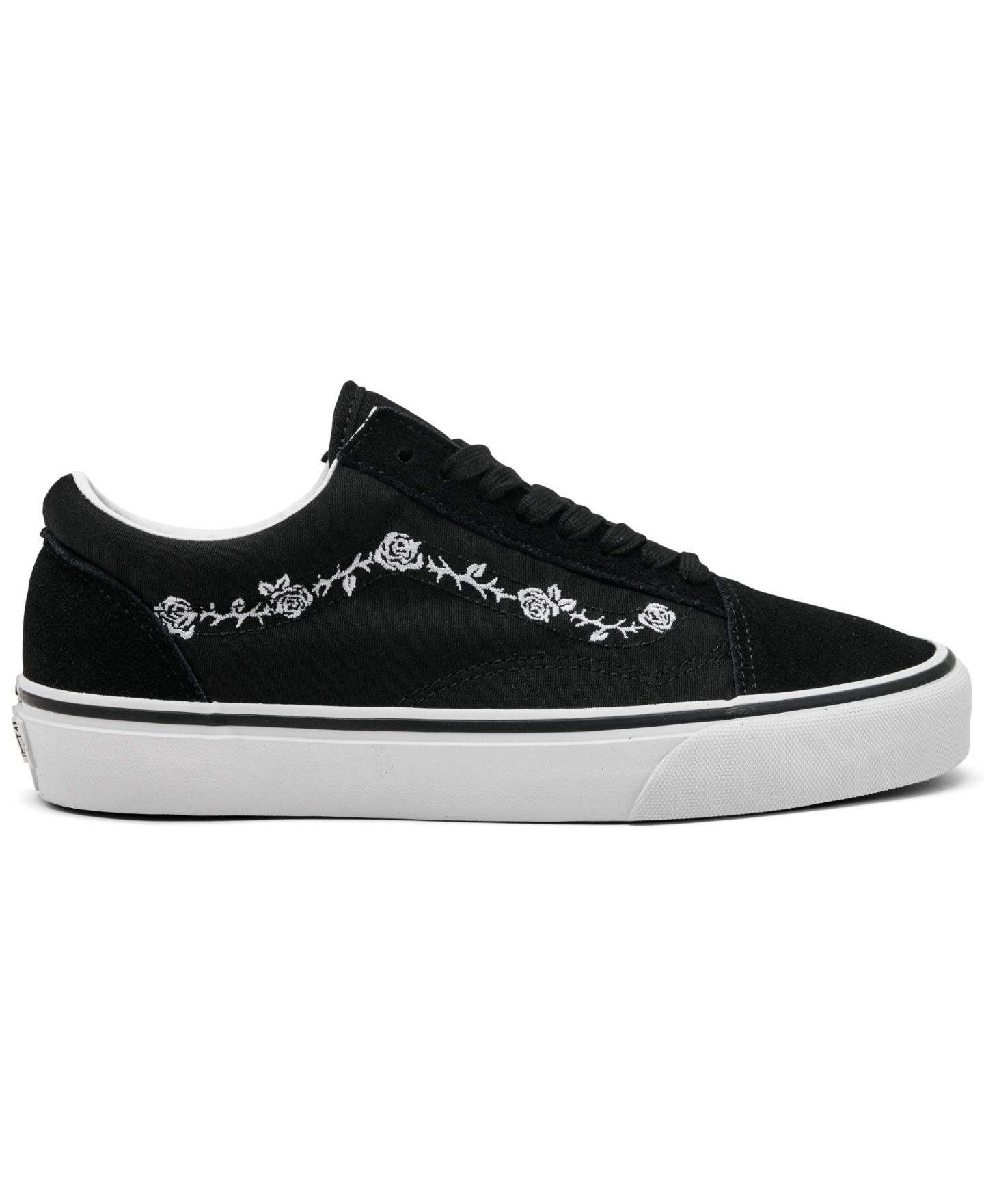 Женские кроссовки Vans Old Skool Rose & Thorns, цвет: Чёрный — фото 3