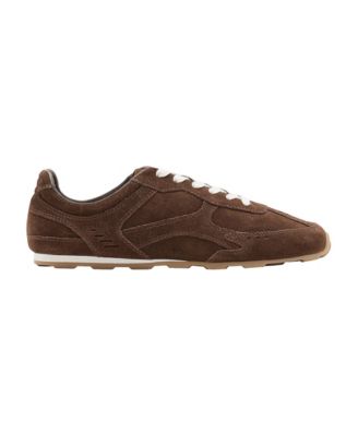 Women's Retro Contrast-Detail Leather Sneakers