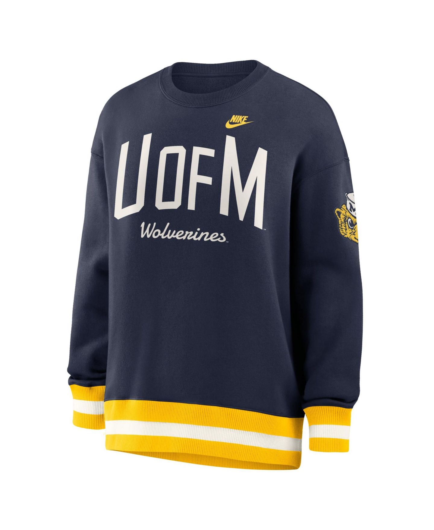 Женская толстовка Nike Navy Michigan Wolverines Oversized Legacy Arch Phoenix — фото 2