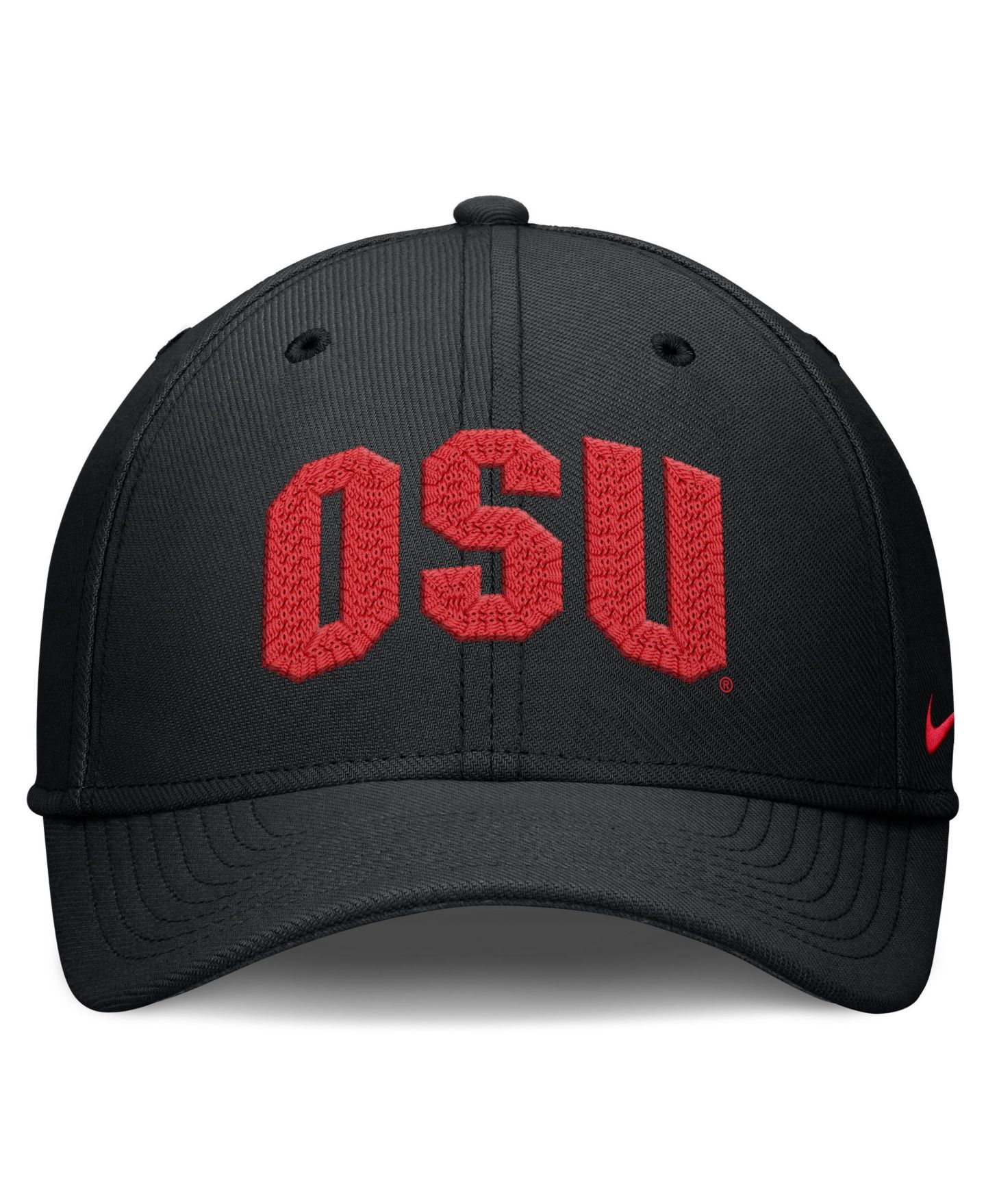 Мужской головной убор Nike Black Ohio State Buckeyes Letter Rise Swoosh Flex Dri-FIT Hat — фото 2