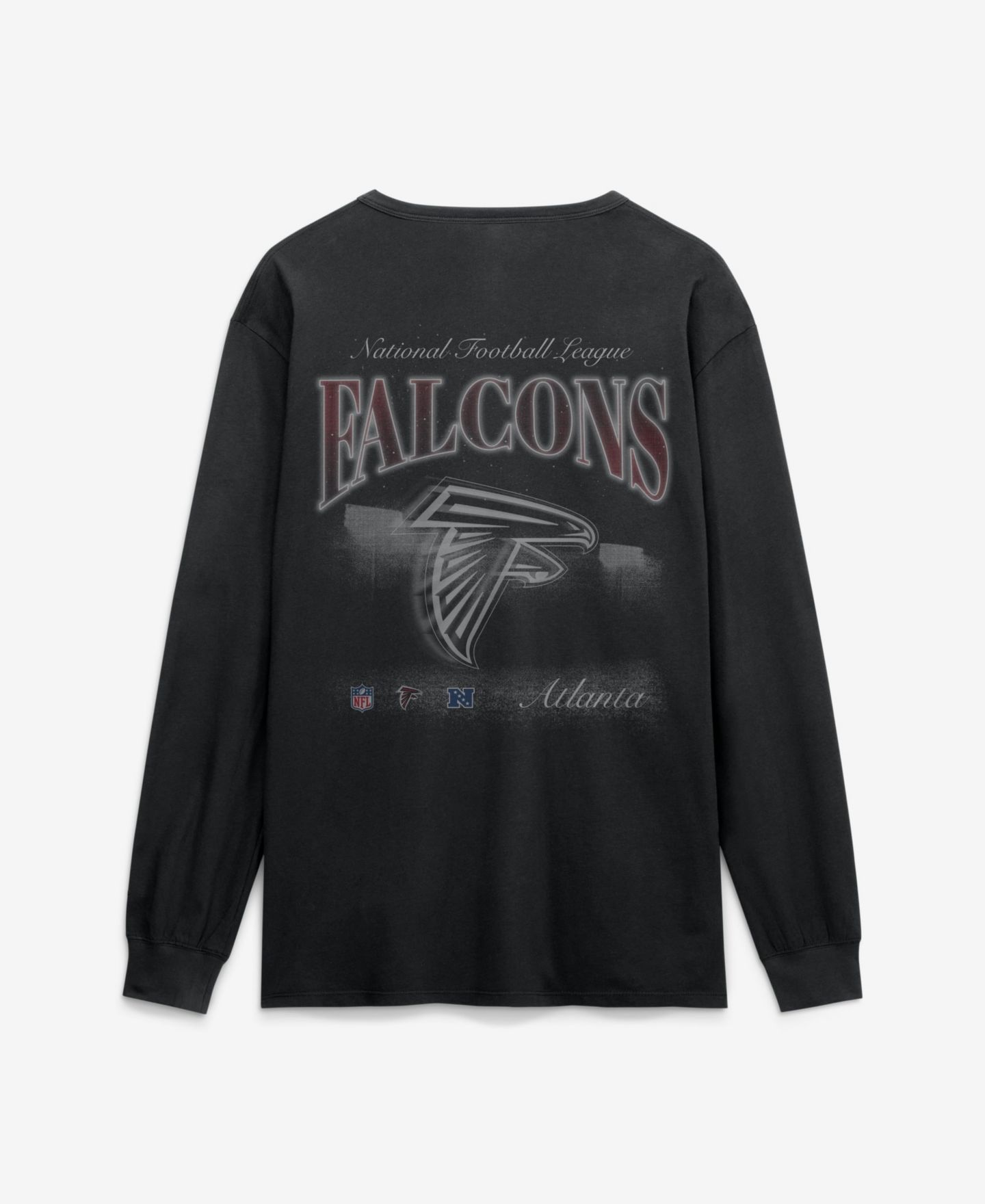Мужская футболка Fanatics Black Atlanta Falcons Midnight Falls Long-Sleeve — фото 3