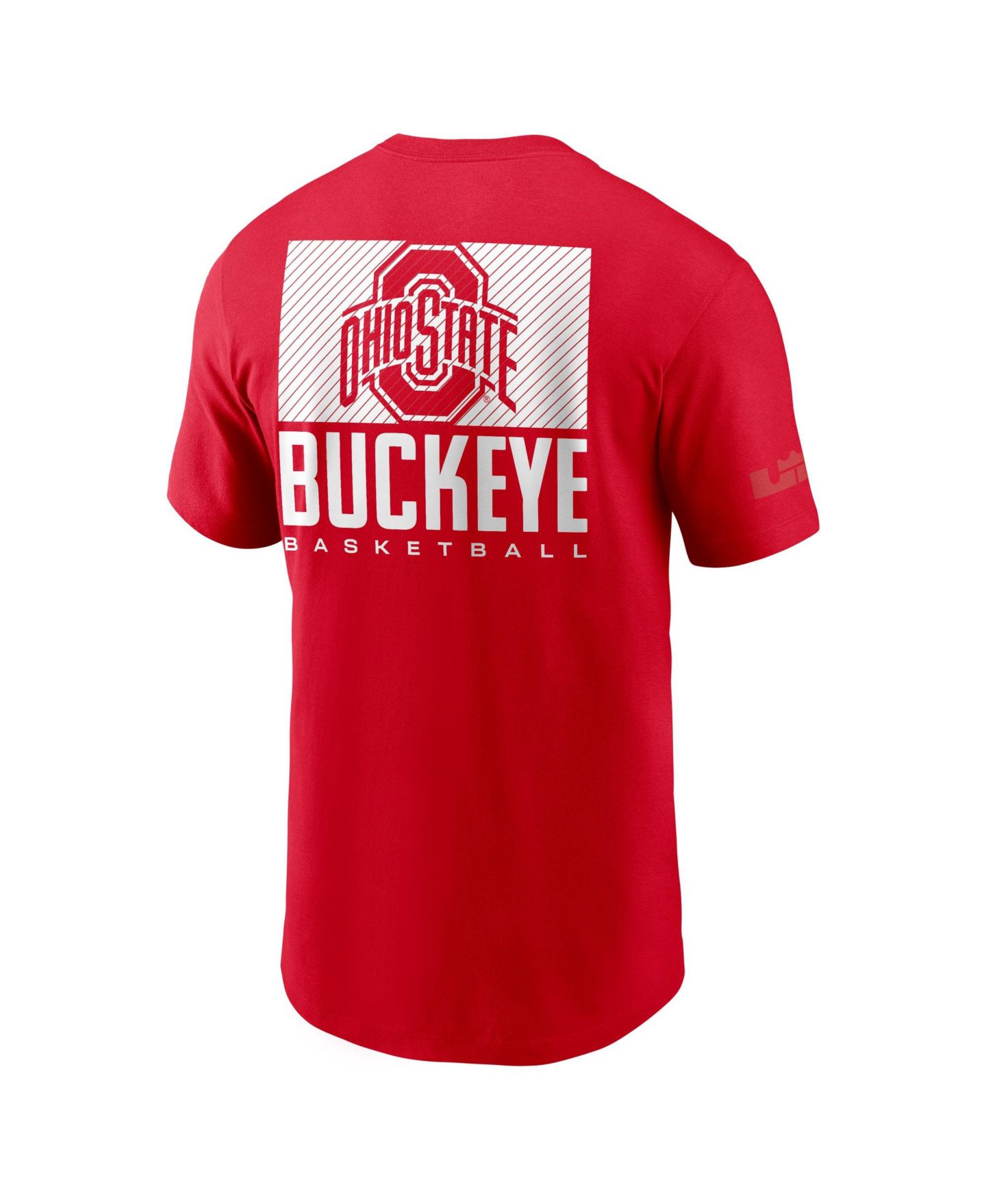 Мужская футболка Nike LeBron James Scarlet Ohio State Buckeyes Courtside Dri-FIT — фото 5