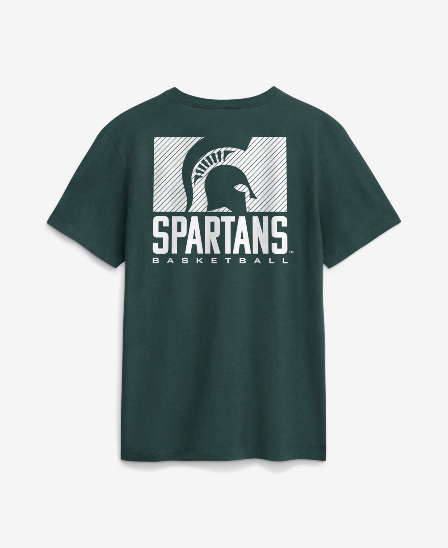 Мужская футболка Nike Green Michigan State Spartans Courtside Dri-FIT — фото 2