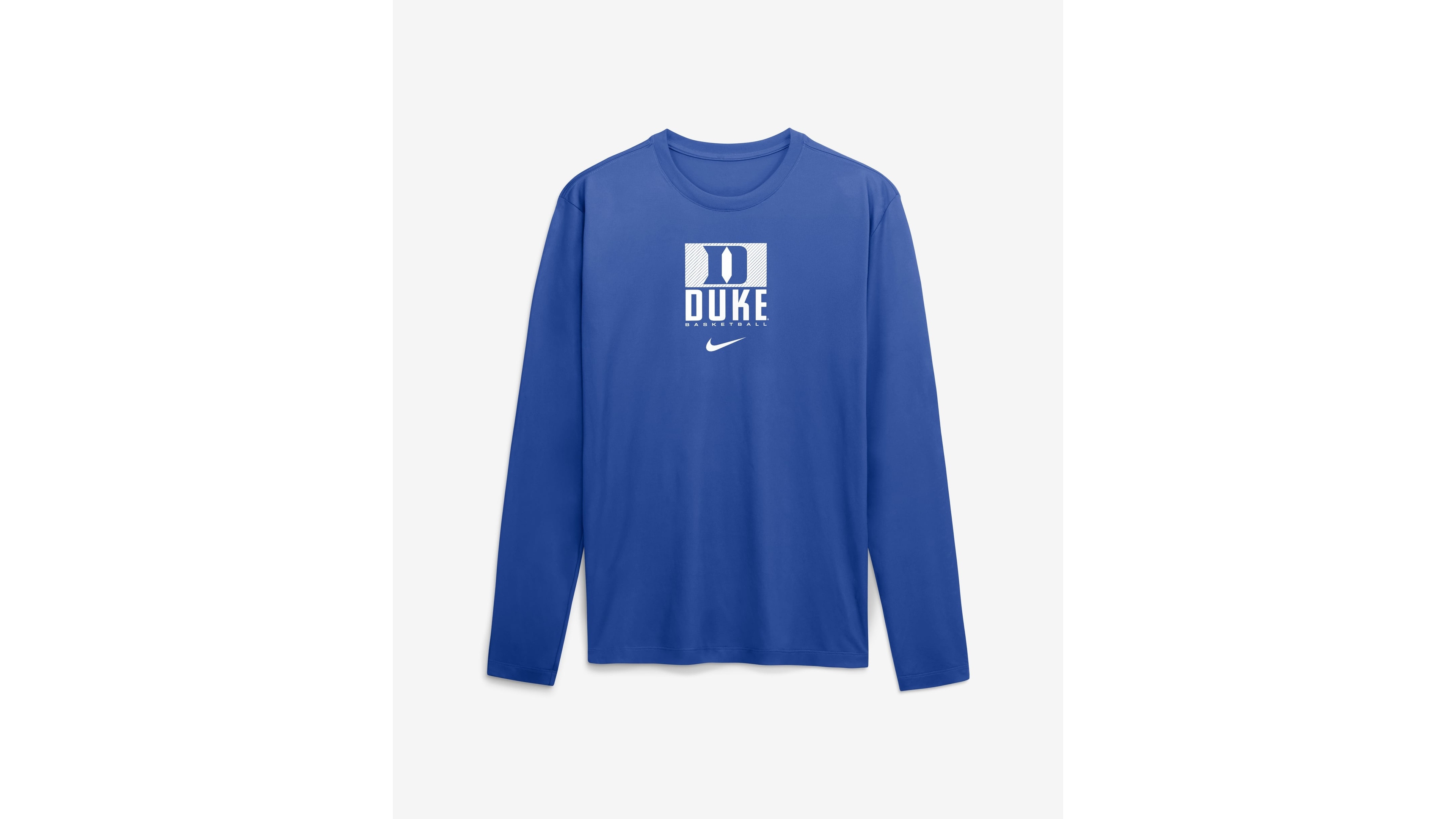 Nike Men's Royal Duke Blue Devils Courtside Legend Dri-fit Long-Sleeve T-Shirt