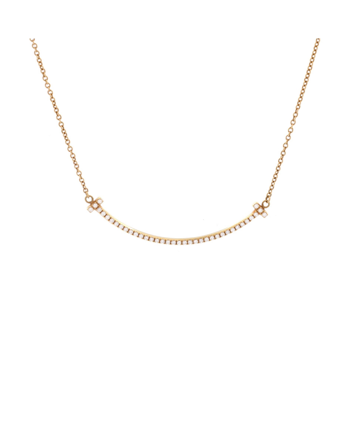 Pre-Owned Tiffany and Co T Smile Pendant Necklace - 18k yellow gold