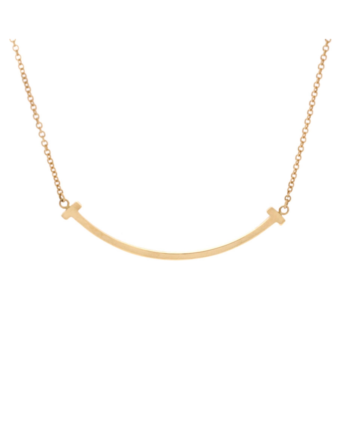 Pre-Owned Tiffany and Co T Smile Pendant Necklace - 18k yellow gold