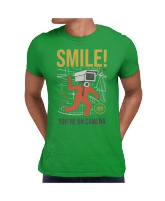 Men's Smile You Are On Camera Graphic Crewneck T-Shirt