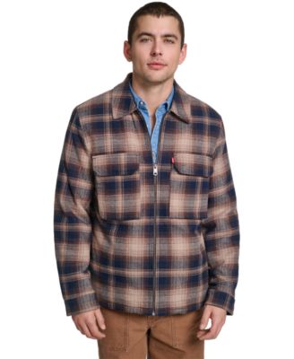 Men's Plaid Regular-Fit Shirt Jacket