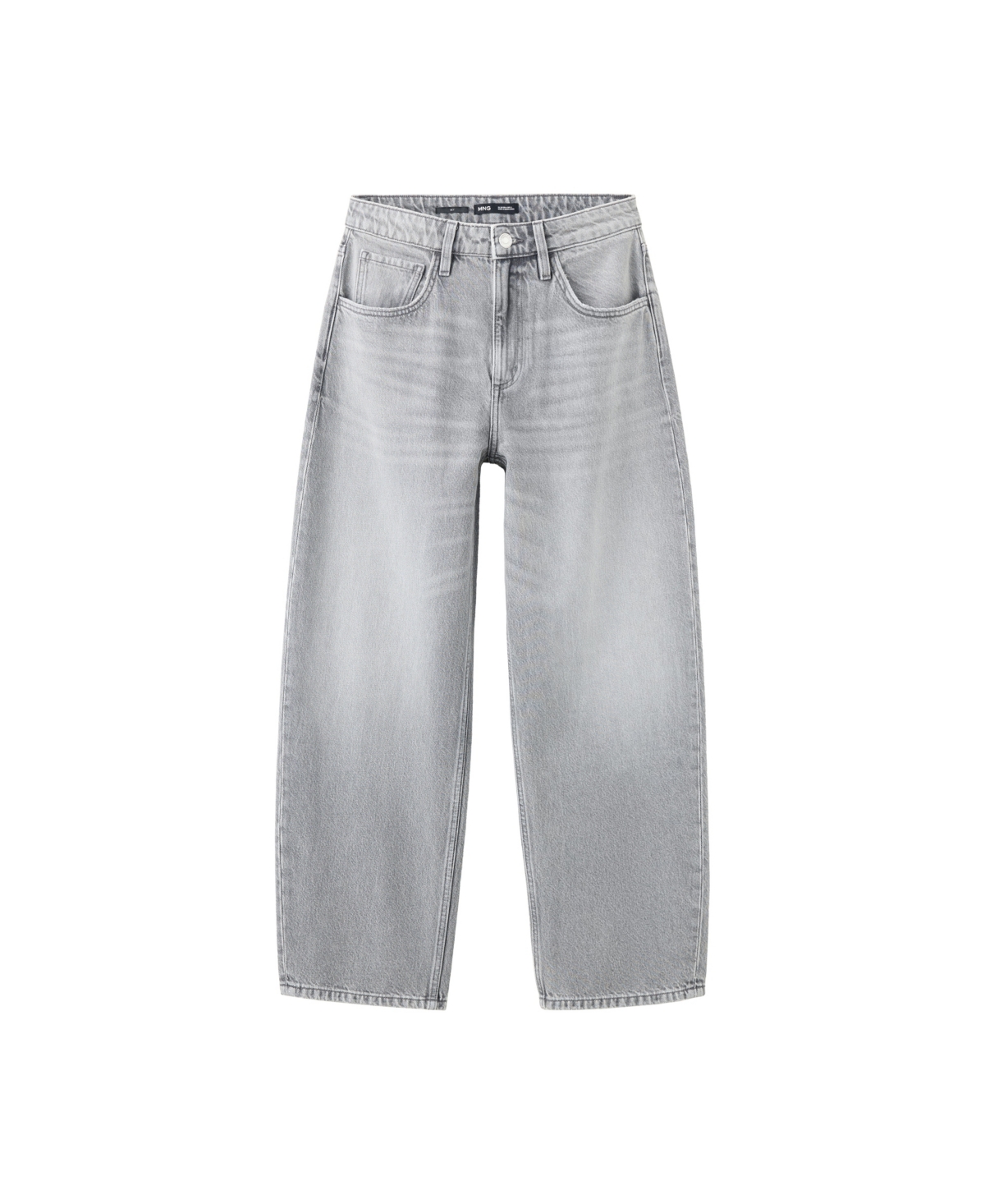 Mango Women's High-Rise Balloon Jeans - Denim Gray