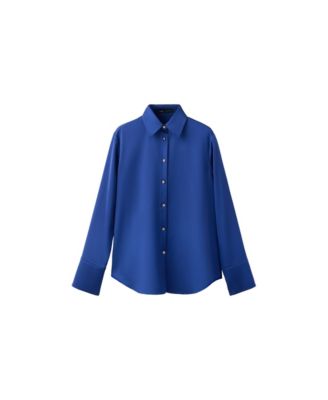Women's Ideale Regular-Fit Long-Sleeve Satin Shirt