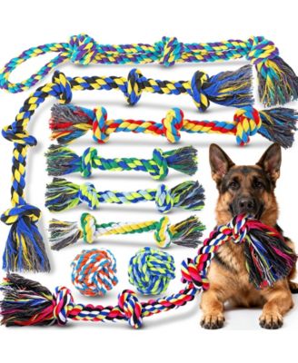 9-Pack Dog Rope Toys for Large Dogs Strong Tug Aggressive Chewers Dental Play