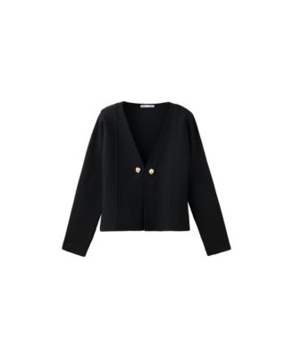 Women's Jewel Buttons V-Neck Long-Sleeve Jacket