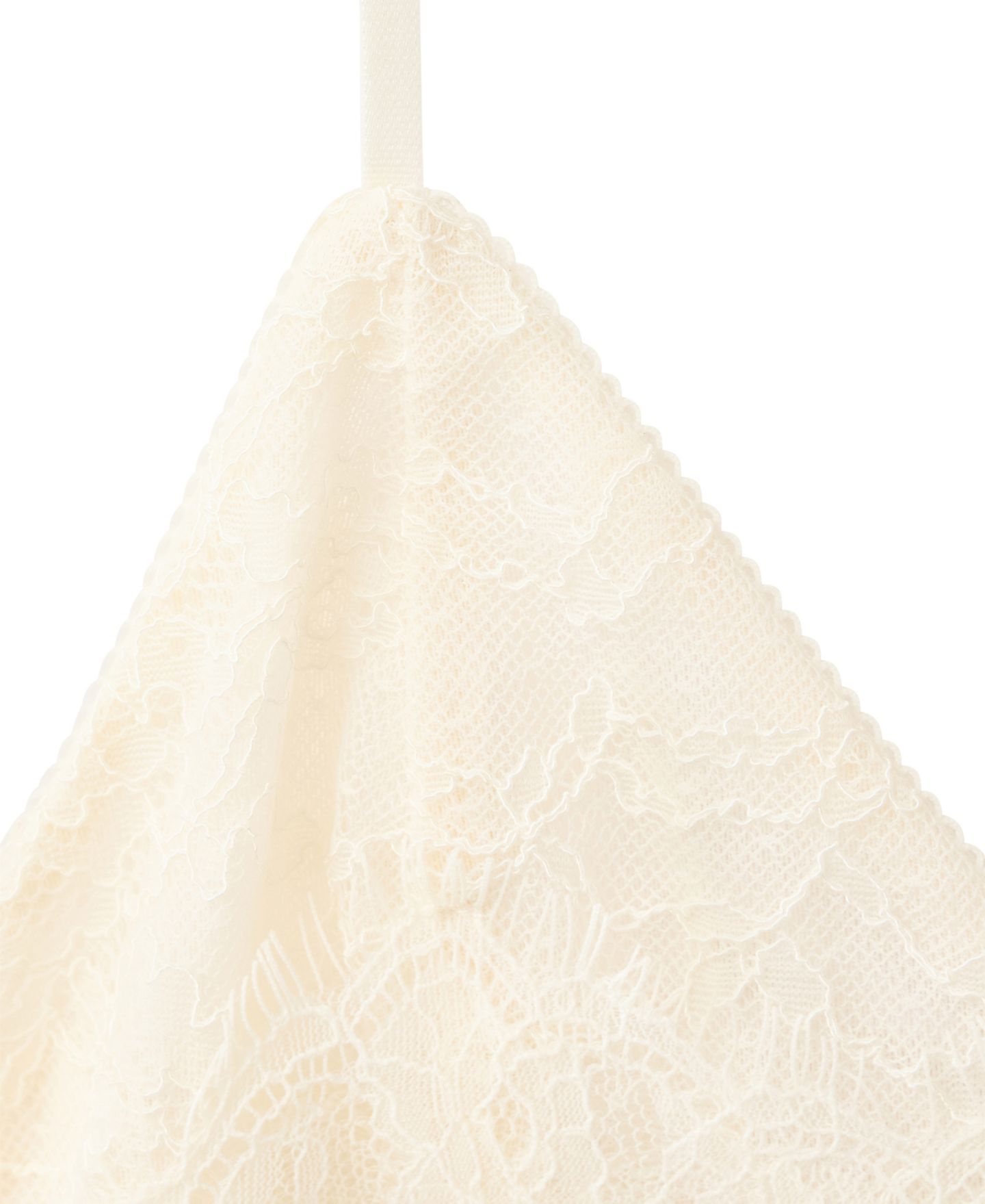 Женский топ Mango Lace V-Neck Draped Camisole, цвет: Экрю — фото 4