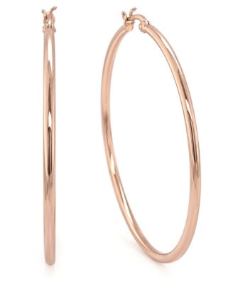 And Now This Large Skinny Hoop Earrings in Rose Gold-Plate