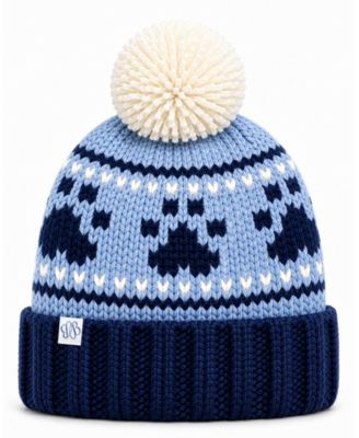 Toddler Paw Prints Pom Pom Beanie