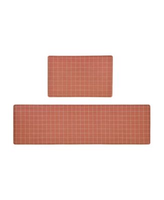 Windowpane Check 2-Piece Kitchen Wellness Mats