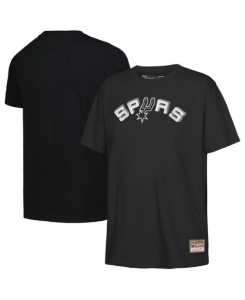 Детская футболка Mitchell & Ness Mitchell Ness Black San Antonio Spurs Hardwood Classics Retro Logo