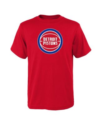 Big Boys' and Girls' Red Detroit Pistons Primary Logo T-Shirt