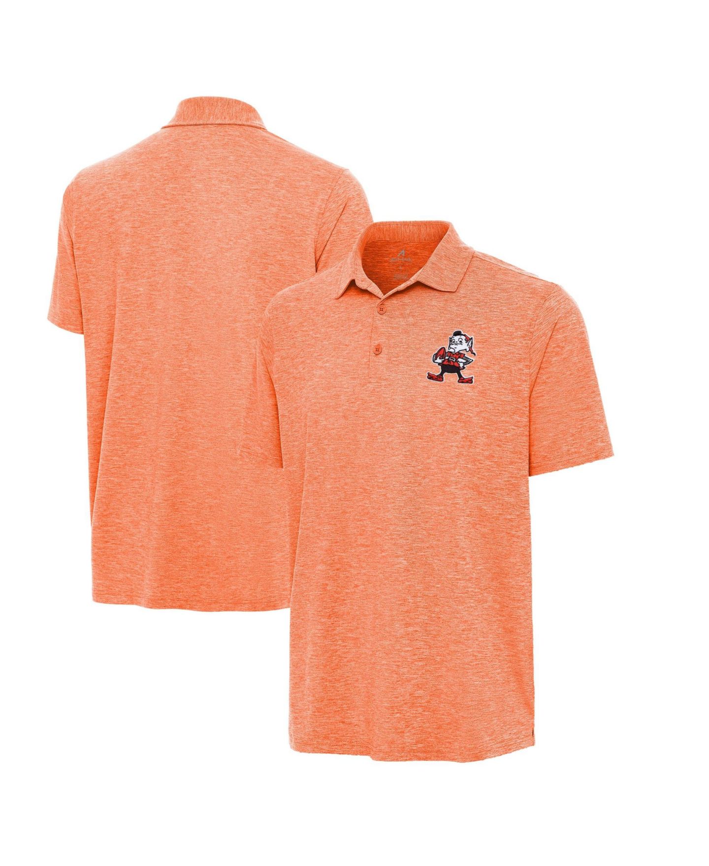 Мужское поло Antigua Heather Orange Cleveland Browns Par 3 Polo — фото 1