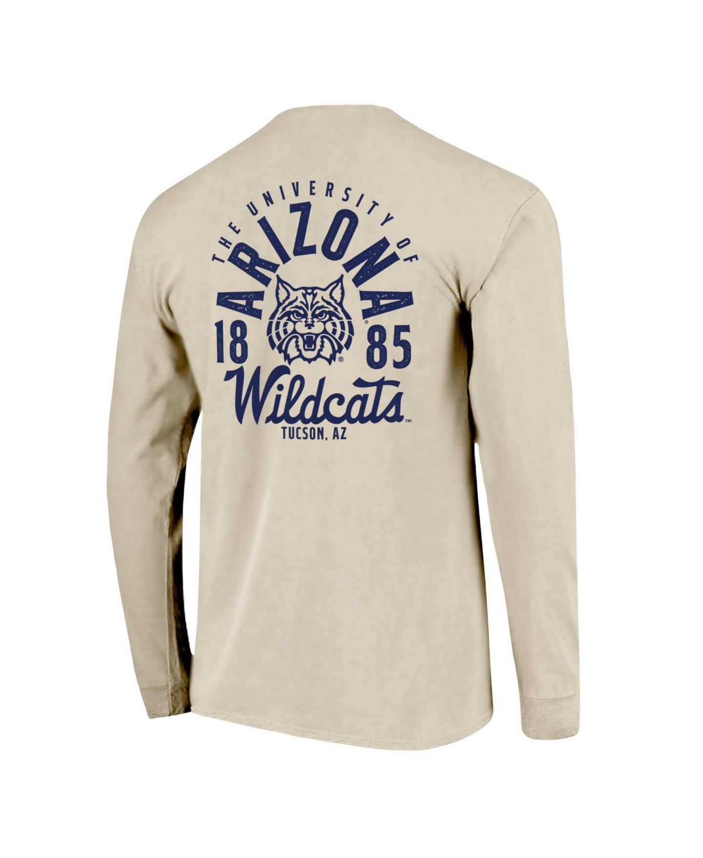 Мужская футболка Image One Natural Arizona Wildcats Comfort Colors Mascot Overlay Long-Sleeve — фото 3
