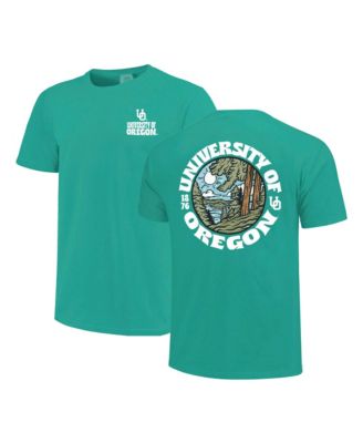 Men's Green Oregon Ducks Comfort Colors Thick Lined Landscape T-Shirt