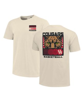 Men's Cream Houston Cougars Basketball Staredown Comfort Colors T-shirts