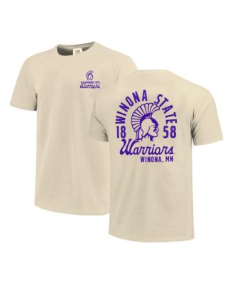 Men's Cream Winona State Warriors Comfort Colors Mascot Overlay T-Shirt