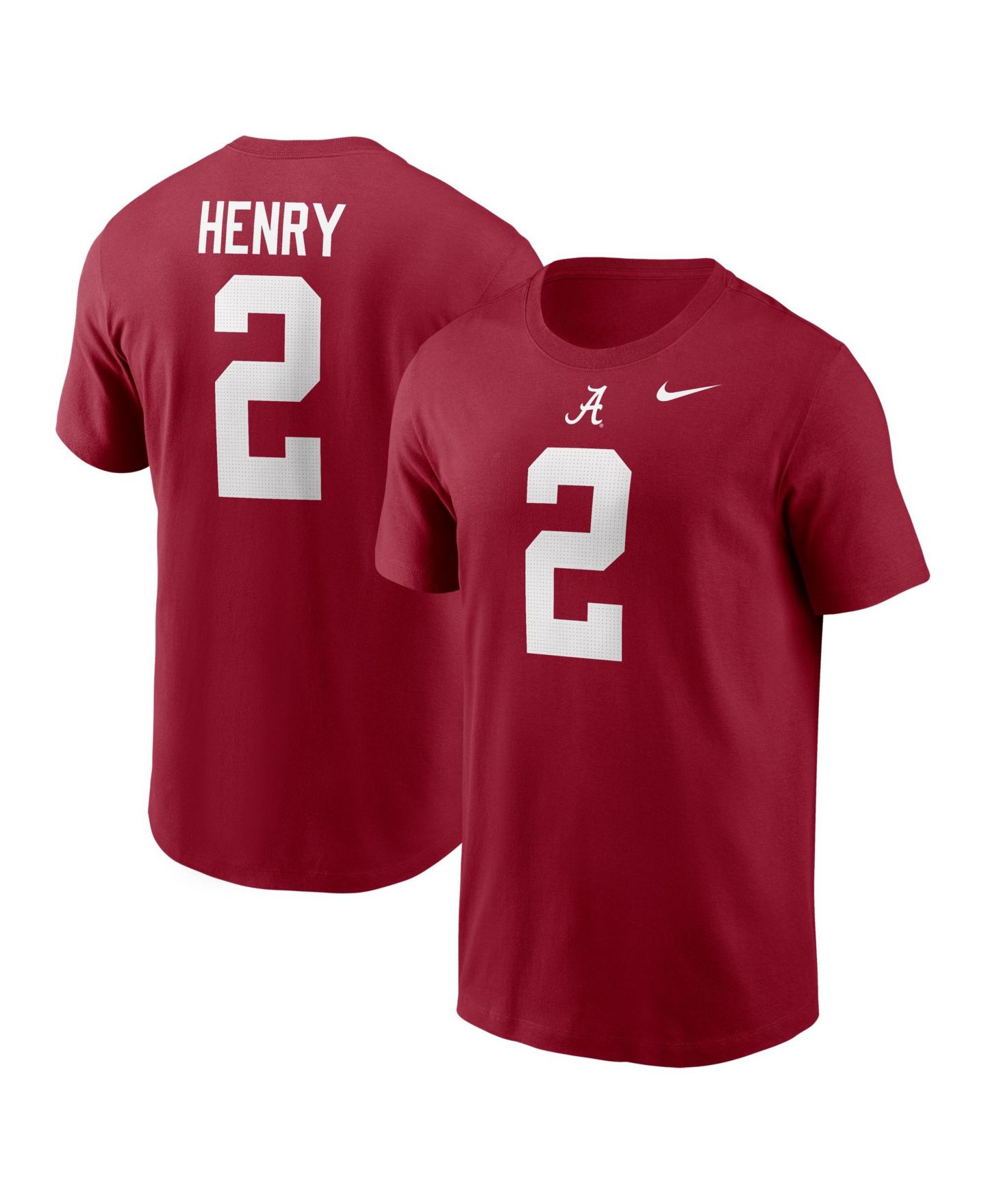 Мужская футболка Nike Derrick Henry Crimson Alabama Crimson Tide Name & Number — фото 1
