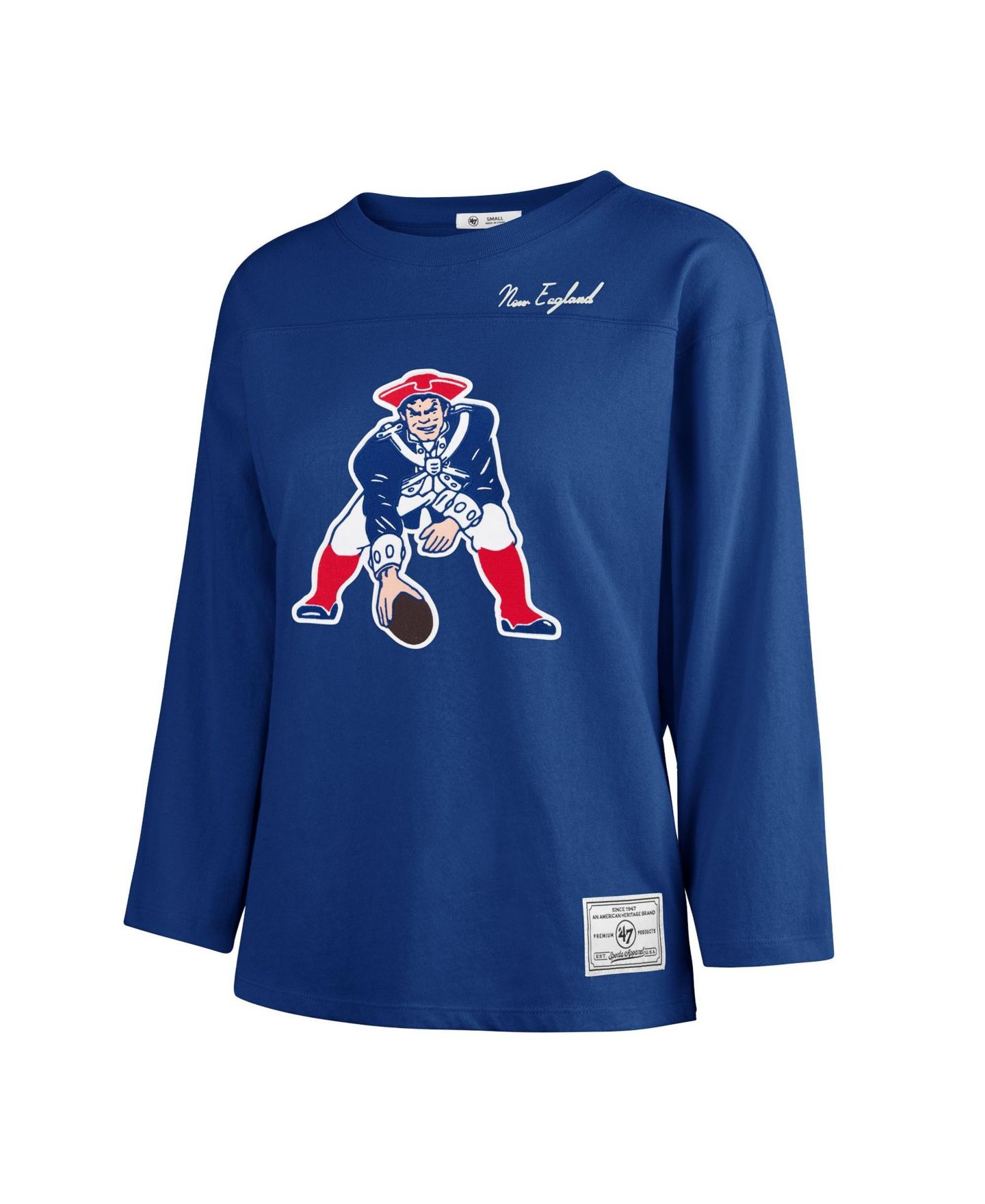 Женская футболка '47 Brand Royal New England Patriots Game Nod Timeless Long-Sleeve — фото 2